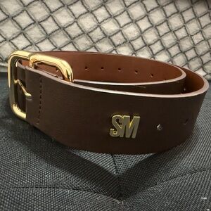 Steve Madden Dark Brown Belt Bag with Gold Details